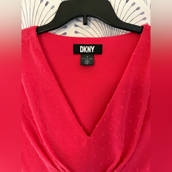 DKNY Pink Midi Dress Barbie Pink - Picture 3 of 8